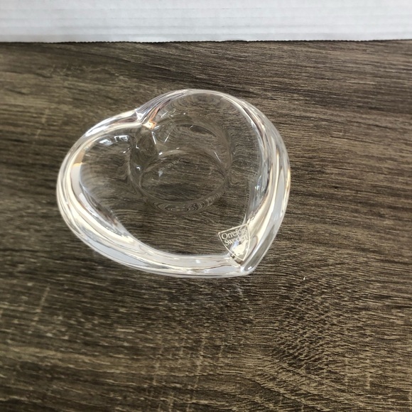 Orrefors Heart-Shaped Crystal Votive Holder - Picture 2 of 13